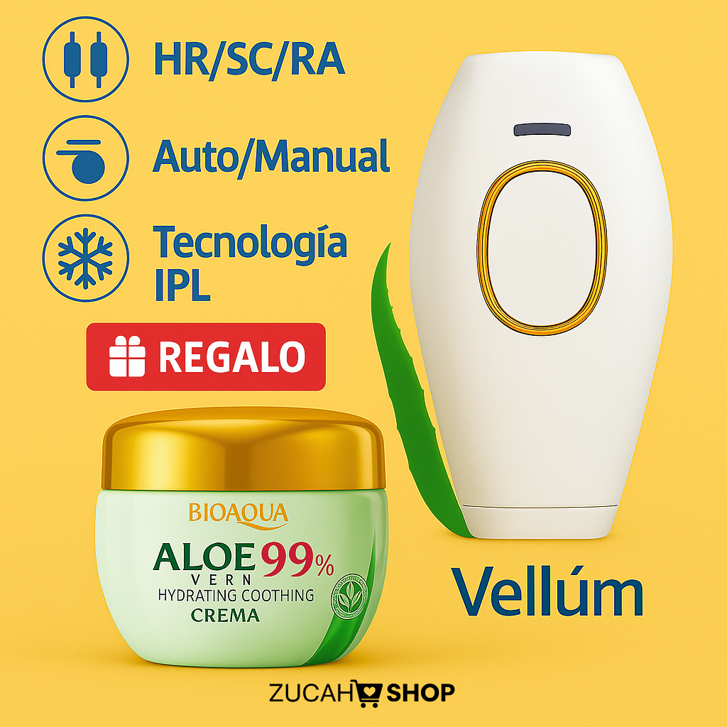 Depiladora IPL Láser + Crema Hidratante Reparadora