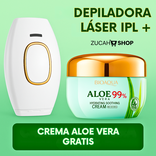 Depiladora IPL Láser + Crema Hidratante Reparadora