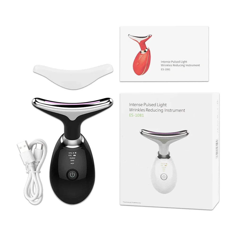 Masajeador Facial Lifting EMS – Tecnología de Spa con 7 Luces Terapéuticas