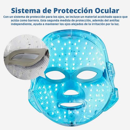 Máscara Facial LED 7 Colores | Fototerapia Rejuvenecedora y Antiacné