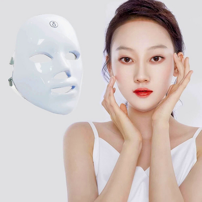 Máscara Facial LED 7 Colores | Fototerapia Rejuvenecedora y Antiacné